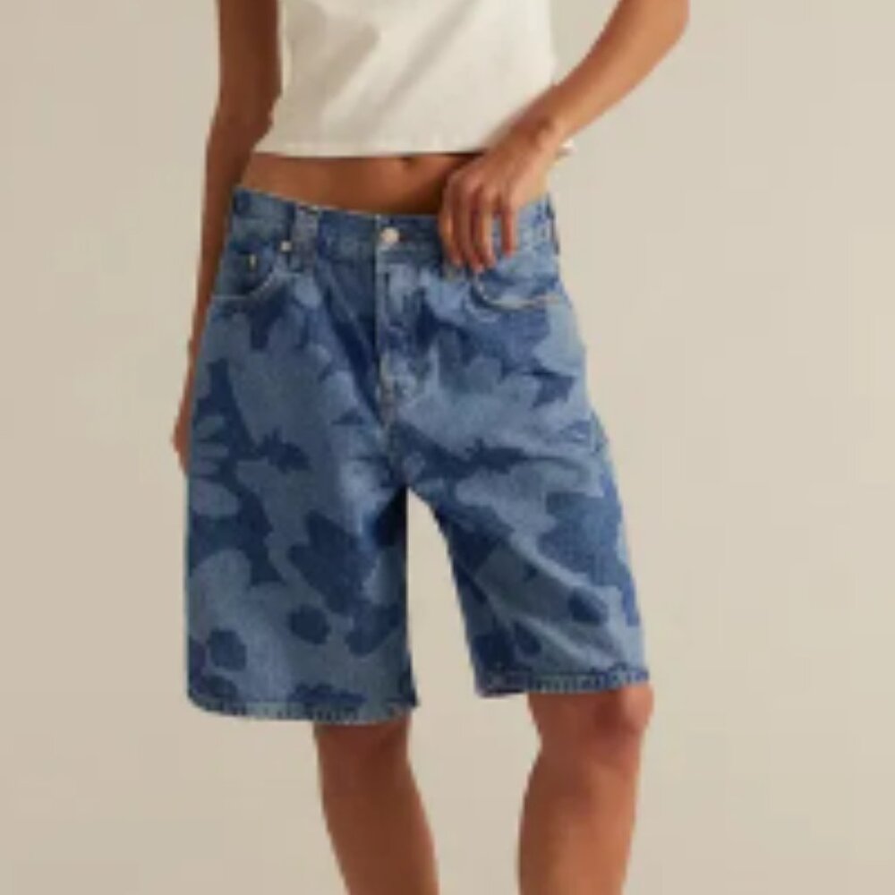 NWT "27" Free People $179 Montana Printed Short